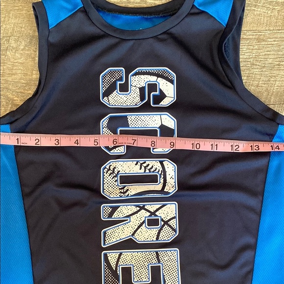 Jumping Beans Blue and Black Activewear Top - Picture 3 of 5